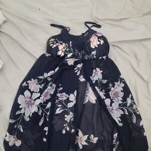 Apt. 9 Navy Floral Chemise